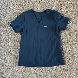 FIGS Catarina One-Pocket Scrub Top Deep Teal Size SMALL